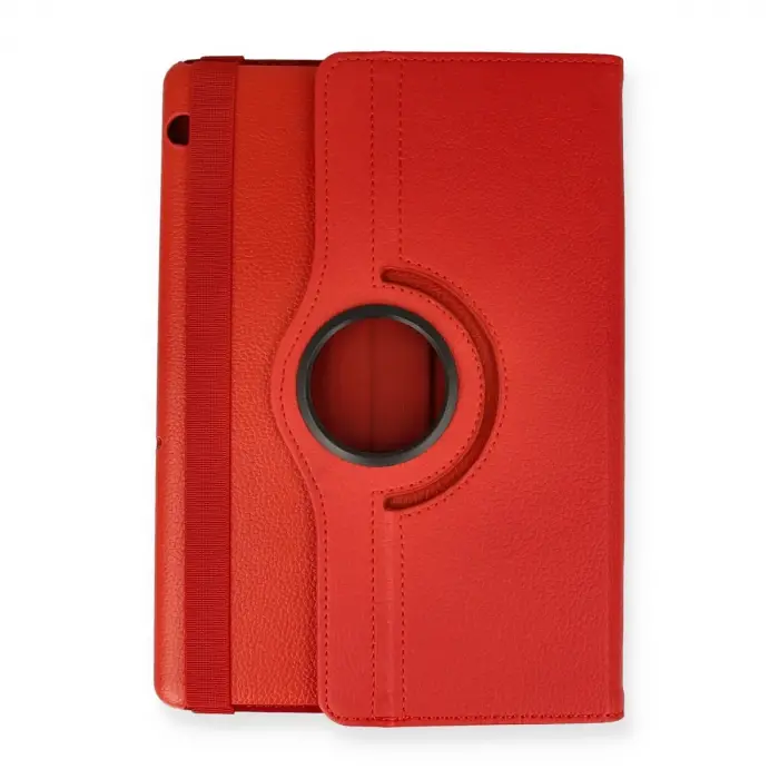 Huawei Mediapad T5 10 Kılıf 360 Tablet Deri Kılıf - Kırmızı