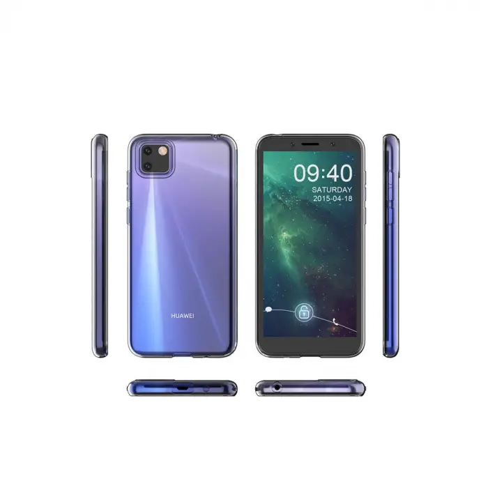 Huawei Y5p Kılıf Lüx Şeffaf Silikon - Şeffaf