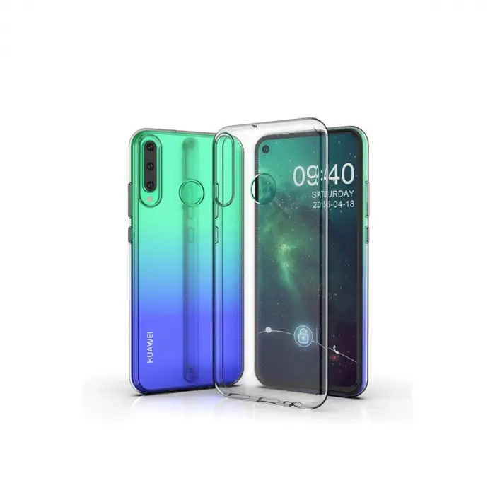 Huawei Y6p Kılıf Lüx Şeffaf Silikon - Şeffaf