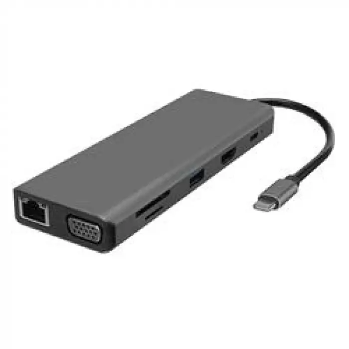 Hytech HY-USBC32 4K-2K Ultra HD Gri Metal 5x USB2.0-USB3.0 100M RJ45 PD, TypeC Data, ö (KDO)