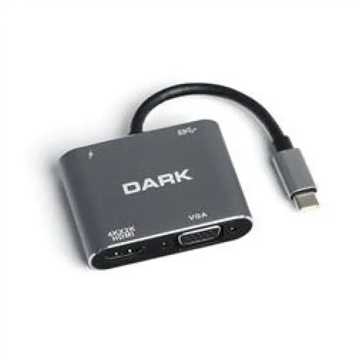 Hytech HY-USBC82 4K@30Hz Gri Metal 2xUSB3.0, 1xUSB (KDO)