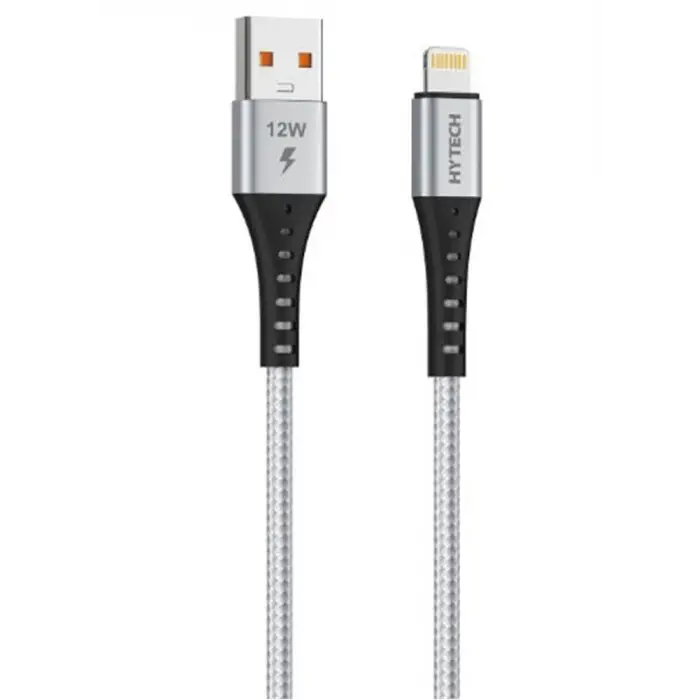 Hytech HY-X331 1m 2.4A Lightning Silver Gri Data + Şarj Kablosu (KDO)