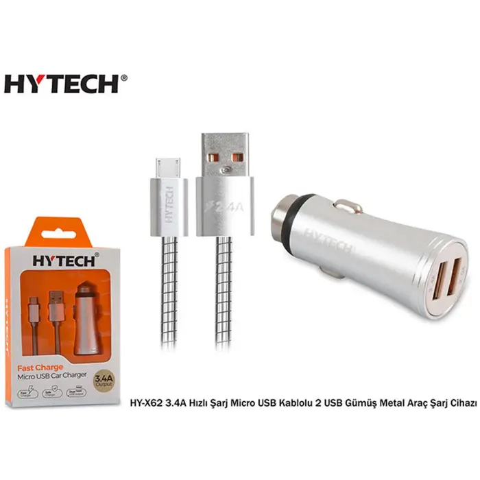 Hytech HY-X62 3.4A Hızlı Şarj Micro USB Kablolu 2 (KDO)