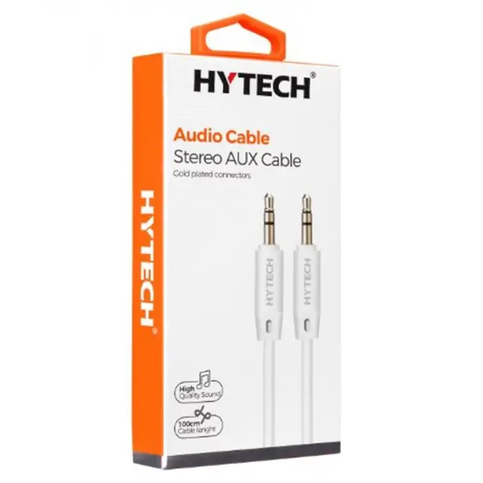 Hytech HY-X70 1m Beyaz 3.5mm Stereo Ses Kablosu (KDO)