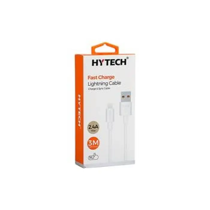 Hytech HY-X99 3m 2.4A Usb to Lightning Beyaz Data + Sarj Kablosu (KDO)