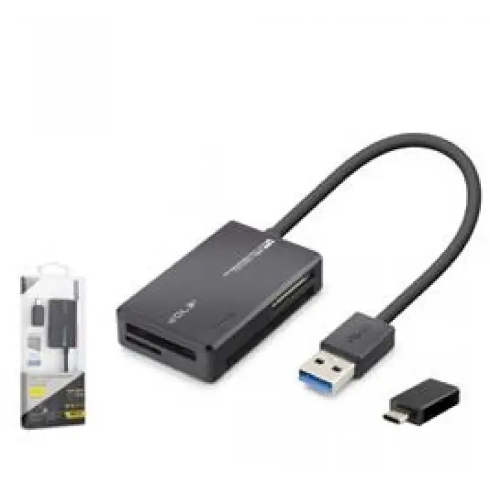 iETOP C313 USB Type-C 3.2 Gen1 All in One Kart Okuyucu CF SD MicroSD MS 5 Gbps Siyah