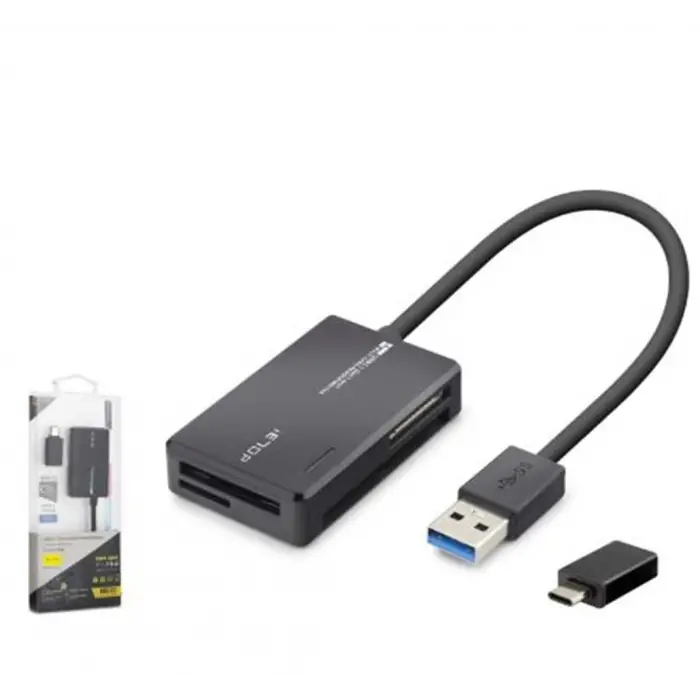 iETOP C313 USB Type-C 3.2 Gen1 All in One Kart Okuyucu CF SD MicroSD MS 5 Gbps Siyah (KDO)