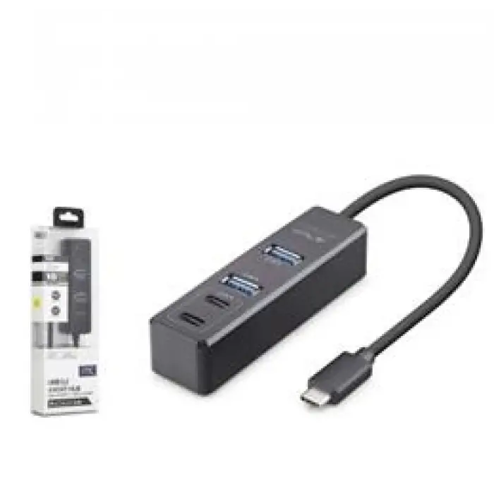 iETOP TU1009 Type-C 3.2 Gen2 Hub 4 Port 10 Gbps Siyah