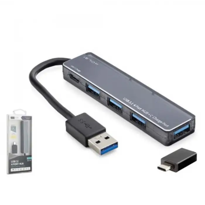 iETOP TU360 USB Type-C 3.1 Gen1 Hub 4 Port 5 Gbps Gri (KDO)