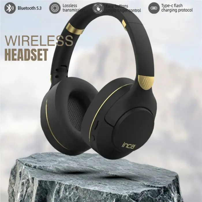 Inca IBK-503S Siyah 5.3 Bluetooth Wireless Kulaklık Micro Sd Kulaklık 400mah Type-c To USB (KDO)