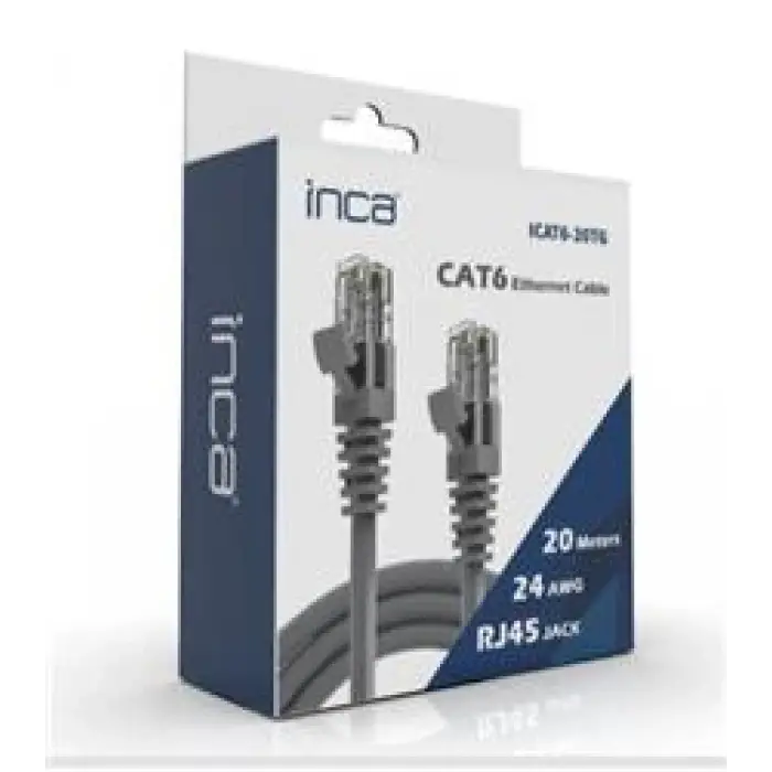 INCA ICAT6-01TG Cat6 1 Metre Gri Kablo (KDO)