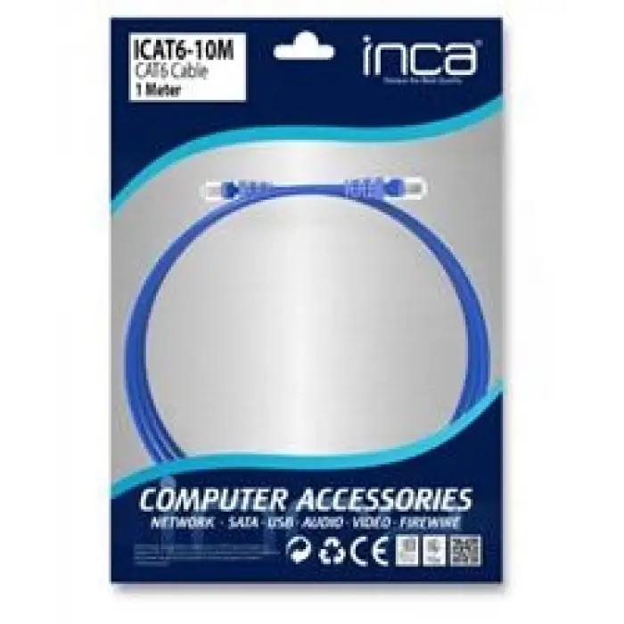 INCA ICAT6- 1MT Cat6  Mavi Kablo