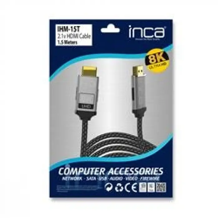 Inca IHM-3T 3m HDMI TO HDMI 8K 2.1V Kablo (KDO)