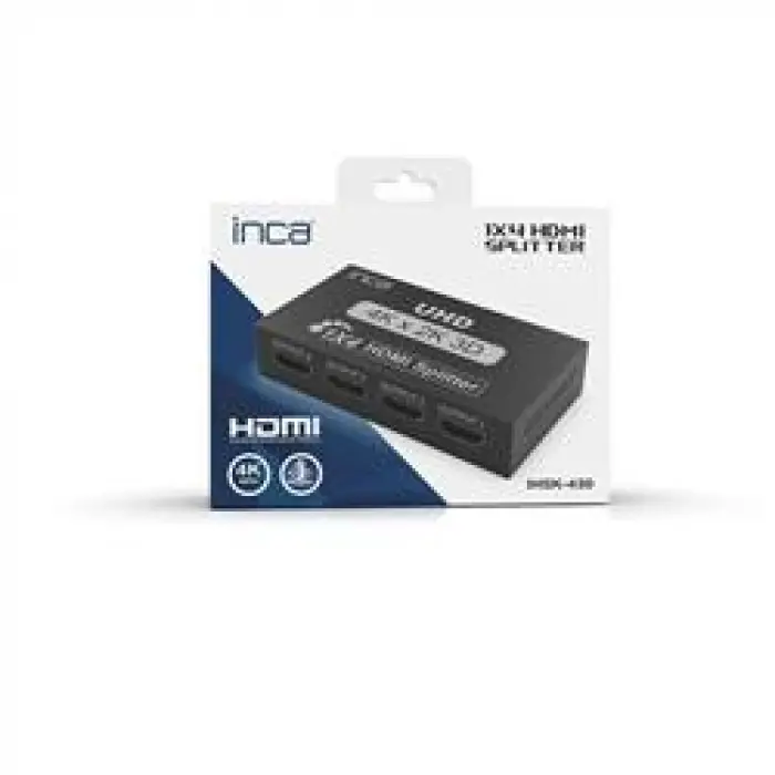 Inca IHSK-430 Hdmı Splitter 1 İn 4Out 4K@30Hz Switch (Giriş 1 HDMI,Çıkış 4 HDMI) (KDO)