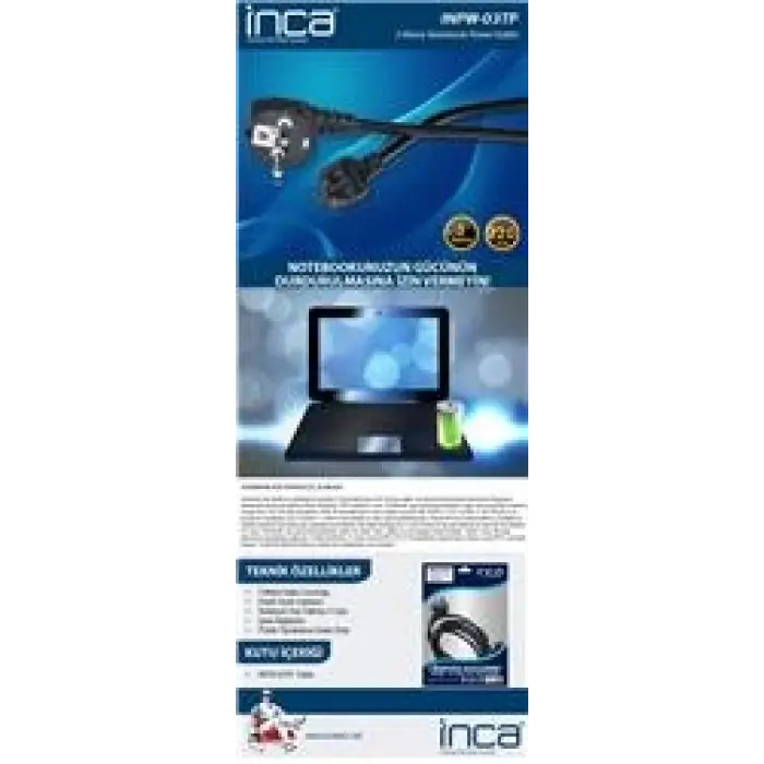 Inca Inpw-03tp 3mt Notebook Power Kablosu