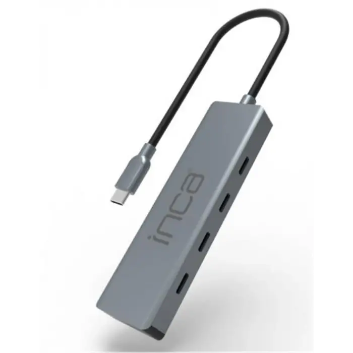 Inca ITPT-4TX 4 Port Type-C 3.1 Veri ile3.1 10 Gbps Type-C Çoklayıcı Kablo uzunluğu 15cm (KDO)