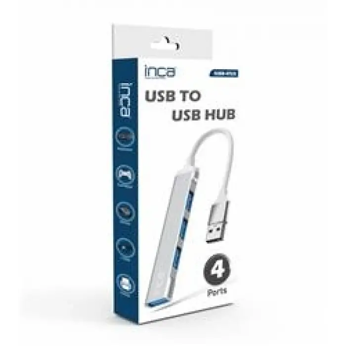 Inca IUSB-4TUX 3X2.0 3.0 USB Çıkış USB Çıkış 5 Gbps Usb Çoklayıcı Alüminyum Kasa (KDO)