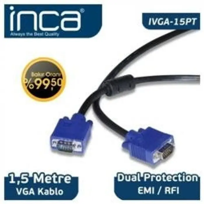 Inca IVGA-15Pt 1,5mt Vga Kablo (KDO)