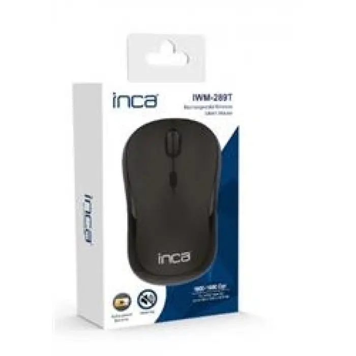 INCA IWM-289T Wireless +Şarjlı Sessiz Mouse Siyah (KDO)