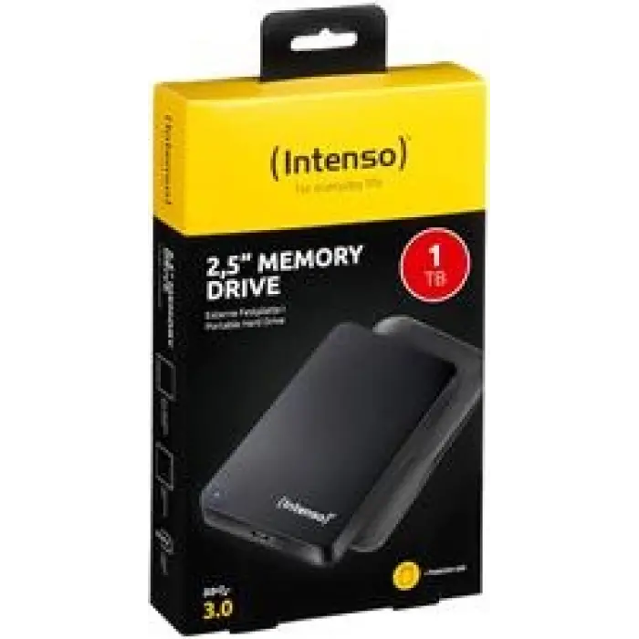 Intenso 1TB 2.5 USB 3.0 Taşınabilir Disk Siyah (6023560) + Deri Taşıma Kılıfı