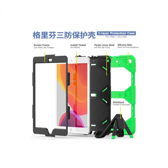 İpad 10.2 (7.nesil) Kılıf Griffin Tablet Kapak - Yeşil