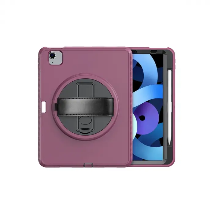 İpad 2022 10.9 (10.nesil) Kılıf Hand Strap Tablet Kılıfı - Mürdüm