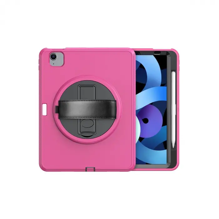 İpad 2022 10.9 (10.nesil) Kılıf Hand Strap Tablet Kılıfı - Pembe