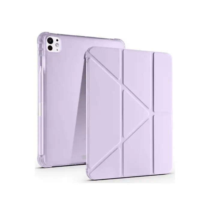 İpad Air 13 (2024) Kılıf Kalemlikli Mars Tablet Kılıfı - Lila