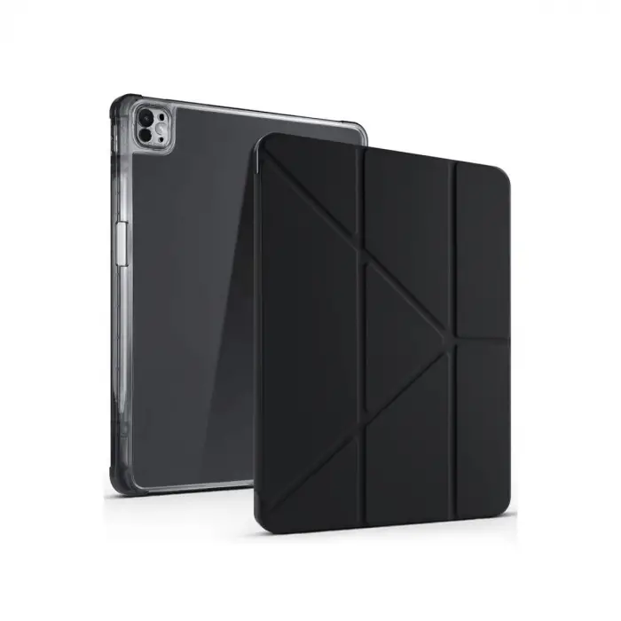 İpad Air 13 (2024) Kılıf Kalemlikli Mars Tablet Kılıfı - Siyah