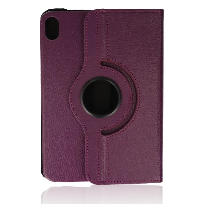 İpad Mini 6 Kılıf 360 Tablet Deri Kılıf - Mürdüm