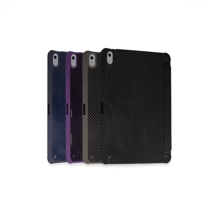 İpad Pro 13 (2024) Kılıf Color Karbon Tablet Kılıfı - Koyu Gri
