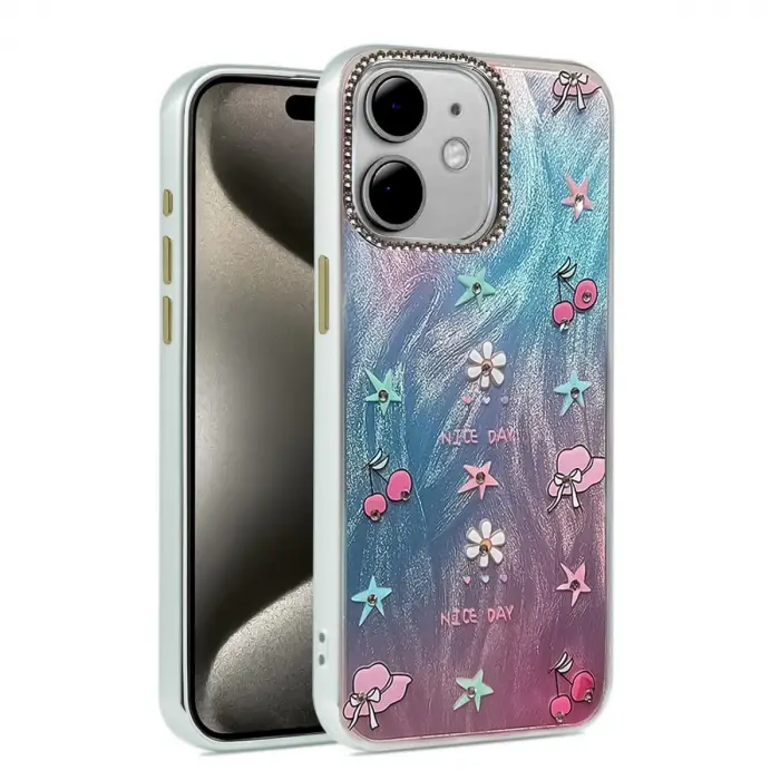 İphone 11 Kılıf Blade Aynalı Desenli Kapak - Desen 4
