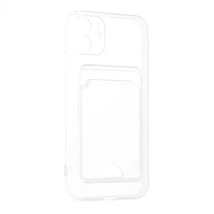 İphone 11 Kılıf Kart Şeffaf Silikon - Şeffaf