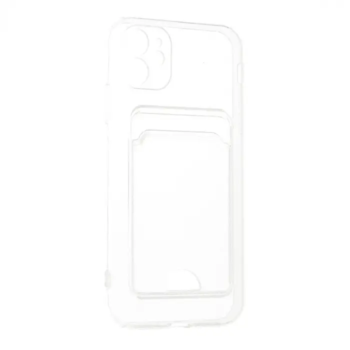 İphone 11 Kılıf Kart Şeffaf Silikon - Şeffaf