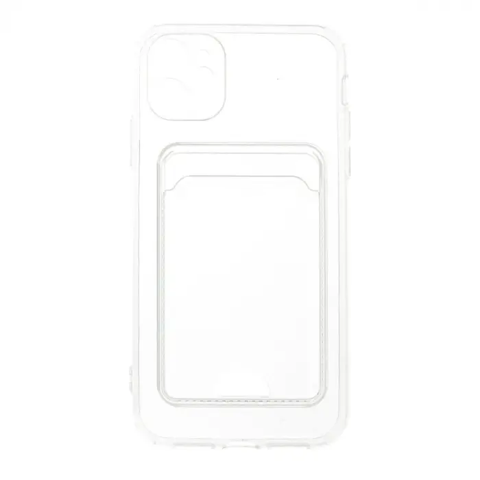 İphone 11 Kılıf Kart Şeffaf Silikon - Şeffaf