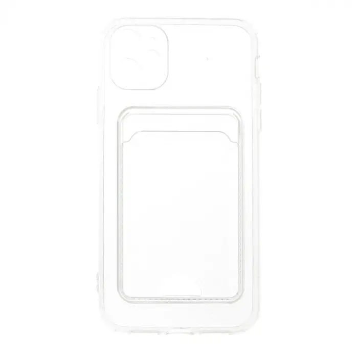 İphone 11 Kılıf Kart Şeffaf Silikon - Şeffaf