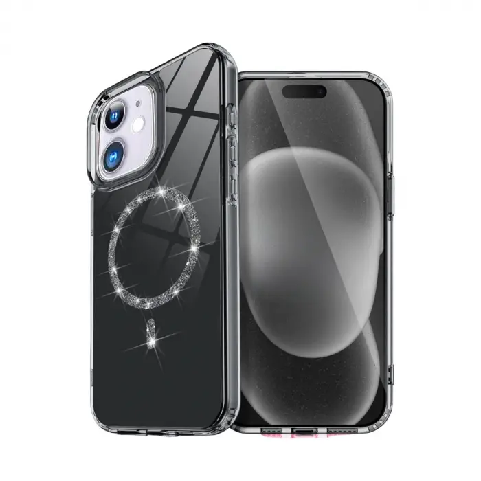 İphone 11 Live Diamond Magsafe Kapak - Siyah
