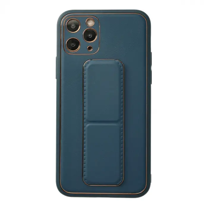 İphone 11 Pro Kılıf Coco Deri Standlı Kapak - Mavi