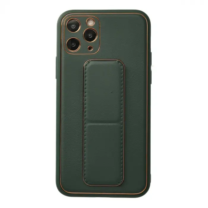 İphone 11 Pro Kılıf Coco Deri Standlı Kapak - Yeşil