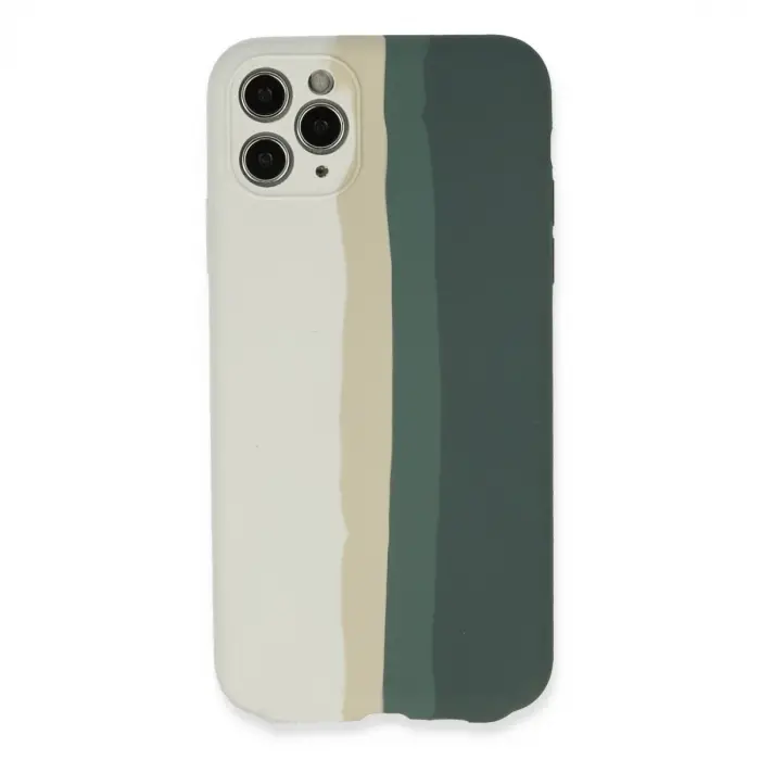 İphone 11 Pro Kılıf Ebruli Lansman Silikon - Beyaz-gri