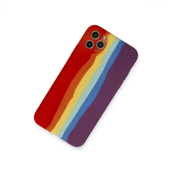 İphone 11 Pro Kılıf Ebruli Lansman Silikon - Kırmızı-mor