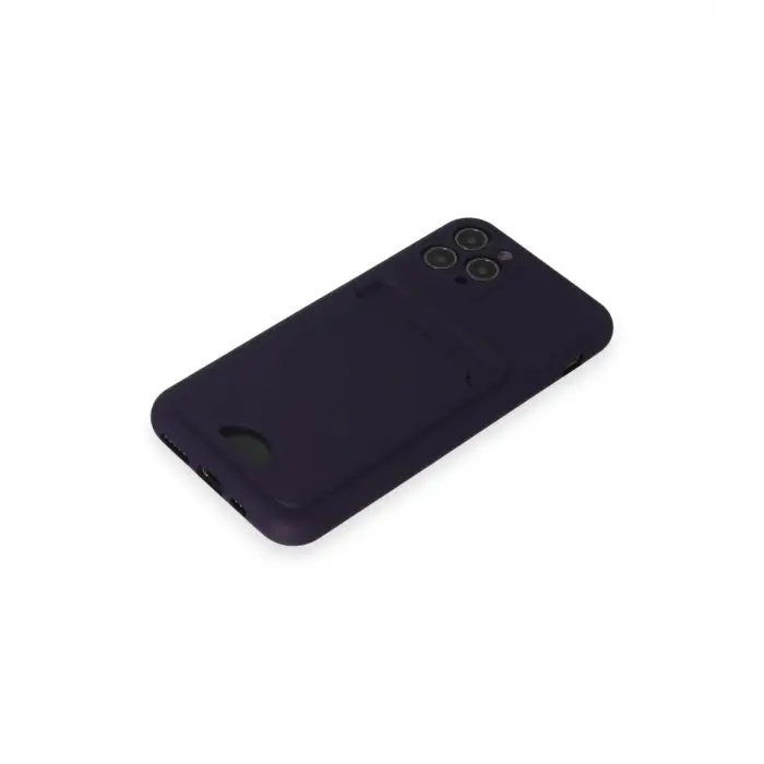 İphone 11 Pro Kılıf Kelvin Kartvizitli Silikon - Derin Mor