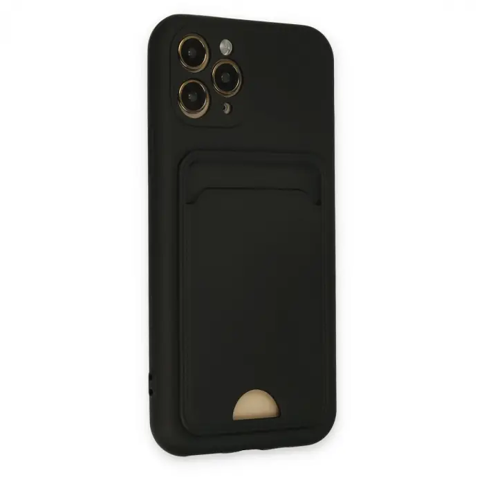 İphone 11 Pro Kılıf Kelvin Kartvizitli Silikon - Siyah