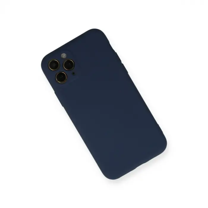İphone 11 Pro Kılıf Nano İçi Kadife Silikon - Lacivert