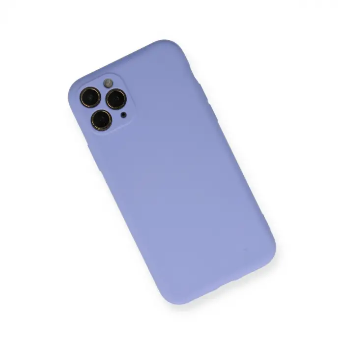 İphone 11 Pro Kılıf Nano İçi Kadife Silikon- Lila