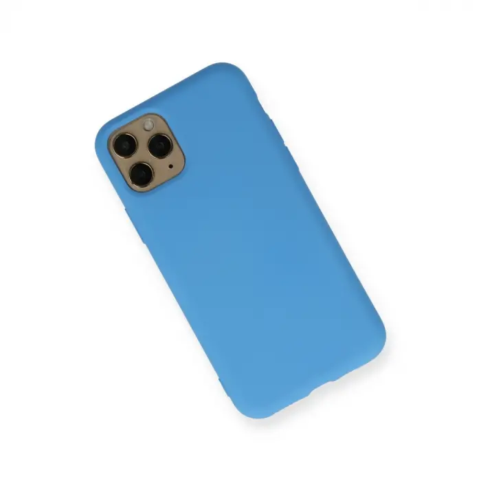İphone 11 Pro Kılıf Nano İçi Kadife Silikon - Mavi