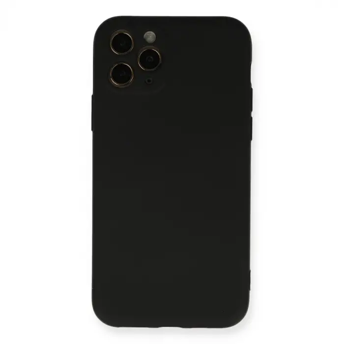 İphone 11 Pro Kılıf Nano İçi Kadife Silikon - Siyah