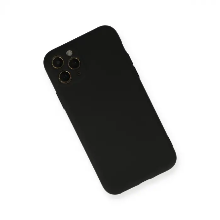 İphone 11 Pro Kılıf Nano İçi Kadife Silikon - Siyah