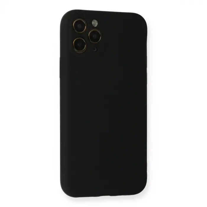 İphone 11 Pro Kılıf Nano İçi Kadife Silikon - Siyah