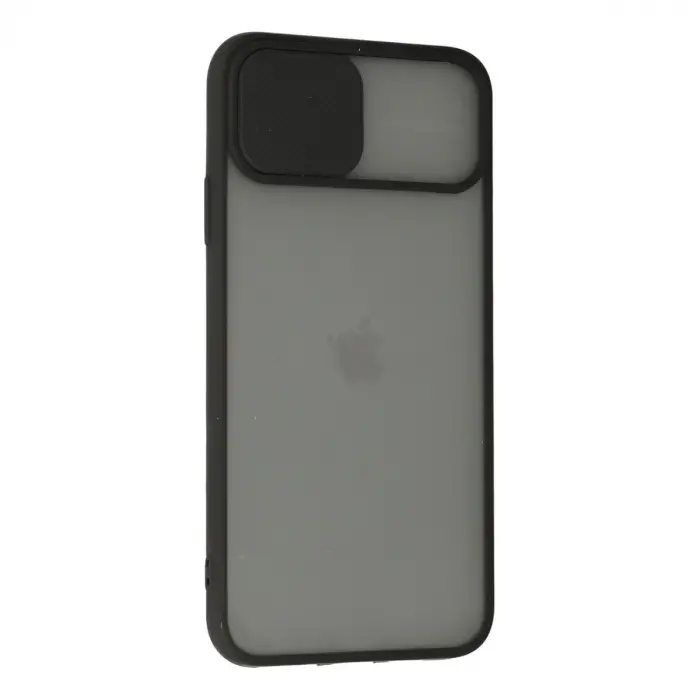 İphone 11 Pro Kılıf Palm Buzlu Kamera Sürgülü Silikon - Siyah
